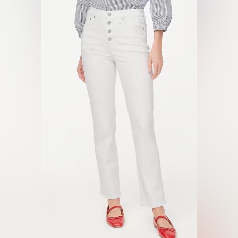 J. Crew stovepipe Women's White Jeans